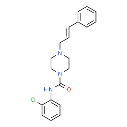 ChemSpider 2D Image | N-(2-Chlorophenyl)-4-[(2E)-3-phenyl-2-propen-1-yl]-1-piperazinecarboxamide | C20H22ClN3O