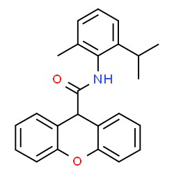 ChemSpider 2D Image | N-(2-Isopropyl-6-methylphenyl)-9H-xanthene-9-carboxamide | C24H23NO2