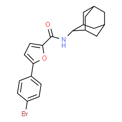 ChemSpider 2D Image | N-(Adamantan-2-yl)-5-(4-bromophenyl)-2-furamide | C21H22BrNO2