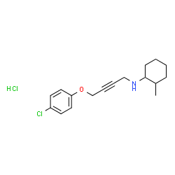ChemSpider 2D Image | N-[4-(4-Chlorophenoxy)-2-butyn-1-yl]-2-methylcyclohexanamine hydrochloride (1:1) | C17H23Cl2NO