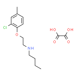 ChemSpider 2D Image | N-[2-(2-Chloro-4-methylphenoxy)ethyl]-1-butanamine ethanedioate (1:1) | C15H22ClNO5