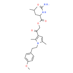 ChemSpider 2D Image | 2-{1-[2-(4-Methoxyphenyl)ethyl]-2,5-dimethyl-1H-pyrrol-3-yl}-2-oxoethyl N-carbamoylleucinate | C24H33N3O5