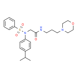 ChemSpider 2D Image | N~2~-(4-Isopropylphenyl)-N-[3-(4-morpholinyl)propyl]-N~2~-(phenylsulfonyl)glycinamide | C24H33N3O4S