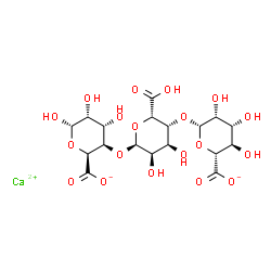 ChemSpider 2D Image | Calcium beta-L-mannopyranuronosyl-(1->4)-alpha-D-gulopyranuronosyl-(1->4)-alpha-D-gulopyranuronate | C18H24CaO19