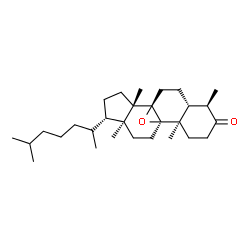 ChemSpider 2D Image | (4beta,5beta,8alpha,9beta,10alpha,13alpha,14beta,17alpha,20S)-4,14-Dimethyl-8,9-epoxycholestan-3-one | C29H48O2