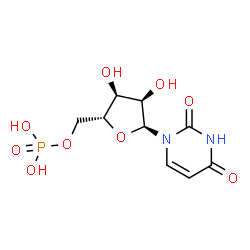 ChemSpider 2D Image | 1-(5-O-Phosphono-alpha-D-ribofuranosyl)-2,4(1H,3H)-pyrimidinedione | C9H13N2O9P