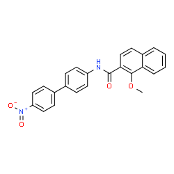 ChemSpider 2D Image | 1-Methoxy-N-(4'-nitro-4-biphenylyl)-2-naphthamide | C24H18N2O4