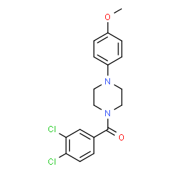 ChemSpider 2D Image | (3,4-Dichlorophenyl)[4-(4-methoxyphenyl)-1-piperazinyl]methanone | C18H18Cl2N2O2