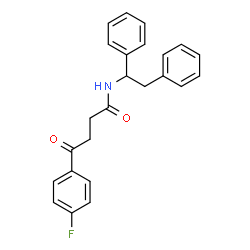 ChemSpider 2D Image | N-(1,2-Diphenylethyl)-4-(4-fluorophenyl)-4-oxobutanamide | C24H22FNO2