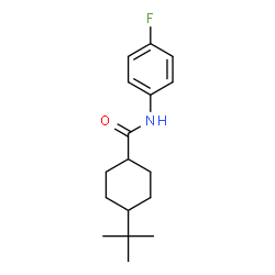 ChemSpider 2D Image | N-(4-Fluorophenyl)-4-(2-methyl-2-propanyl)cyclohexanecarboxamide | C17H24FNO