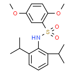 ChemSpider 2D Image | N-(2,6-Diisopropylphenyl)-2,5-dimethoxybenzenesulfonamide | C20H27NO4S