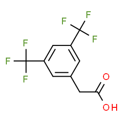 ChemSpider 2D Image | [3,5-Bis(trifluoromethyl)phenyl]acetic acid | C10H6F6O2
