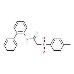 ChemSpider 2D Image | N-(2-Biphenylyl)-2-[(4-methylphenyl)sulfonyl]acetamide | C21H19NO3S