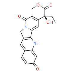 ChemSpider 2D Image | (4S)-4-Ethyl-4-hydroxy-6,12-dihydro-1H-pyrano[3',4':6,7]indolizino[1,2-b]quinoline-3,8,14(4H)-trione | C20H16N2O5