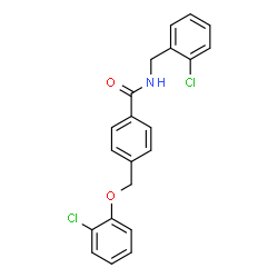 ChemSpider 2D Image | N-(2-Chlorobenzyl)-4-[(2-chlorophenoxy)methyl]benzamide | C21H17Cl2NO2