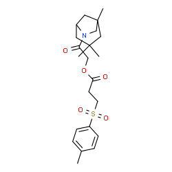 ChemSpider 2D Image | 2-Oxo-2-(1,3,3-trimethyl-6-azabicyclo[3.2.1]oct-6-yl)ethyl 3-[(4-methylphenyl)sulfonyl]propanoate | C22H31NO5S