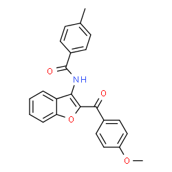 ChemSpider 2D Image | N-[2-(4-Methoxybenzoyl)-1-benzofuran-3-yl]-4-methylbenzamide | C24H19NO4