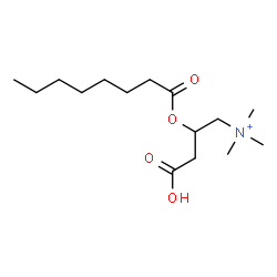 ChemSpider 2D Image | 3-Carboxy-N,N,N-trimethyl-2-(octanoyloxy)-1-propanaminium | C15H30NO4
