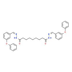 ChemSpider 2D Image | N'~1~,N'~9~-Bis[(Z)-(3-phenoxyphenyl)methylene]nonanedihydrazide | C35H36N4O4