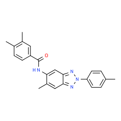 ChemSpider 2D Image | 3,4-Dimethyl-N-[6-methyl-2-(4-methylphenyl)-2H-benzotriazol-5-yl]benzamide | C23H22N4O