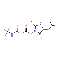 ChemSpider 2D Image | 2-(4-Isobutyl-2,5-dioxo-1-imidazolidinyl)-N-[(2-methyl-2-propanyl)carbamoyl]acetamide | C14H24N4O4