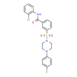 ChemSpider 2D Image | N-(2-Chlorophenyl)-3-{[4-(4-fluorophenyl)-1-piperazinyl]sulfonyl}benzamide | C23H21ClFN3O3S