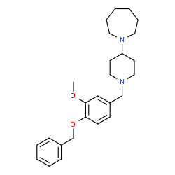 ChemSpider 2D Image | 1-{1-[4-(Benzyloxy)-3-methoxybenzyl]-4-piperidinyl}azepane | C26H36N2O2