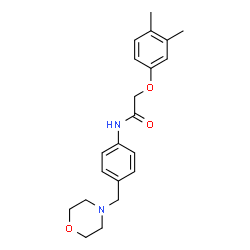 ChemSpider 2D Image | 2-(3,4-Dimethylphenoxy)-N-[4-(4-morpholinylmethyl)phenyl]acetamide | C21H26N2O3