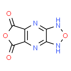 ChemSpider 2D Image | 1,3-Dihydro-5H,7H-furo[3,4-b][1,2,5]oxadiazolo[3,4-e]pyrazine-5,7-dione | C6H2N4O4