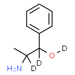 ChemSpider 2D Image | 2-Amino-1-phenyl-1-(1,2-~2~H_2_)propan(~2~H)ol | C9H10D3NO