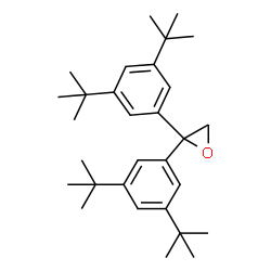 ChemSpider 2D Image | 2,2-Bis[3,5-bis(2-methyl-2-propanyl)phenyl]oxirane | C30H44O