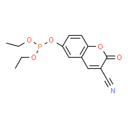 ChemSpider 2D Image | 3-Cyano-2-oxo-2H-chromen-6-yl diethyl phosphite | C14H14NO5P