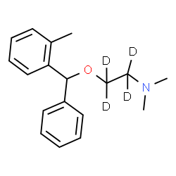 ChemSpider 2D Image | N,N-Dimethyl-2-[(2-methylphenyl)(phenyl)methoxy](~2~H_4_)ethanamine | C18H19D4NO