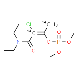 ChemSpider 2D Image | (2E)-3-Chloro-4-(diethylamino)-4-oxo(1,3-~14~C_2_)-2-buten-2-yl dimethyl phosphate | C814C2H19ClNO5P