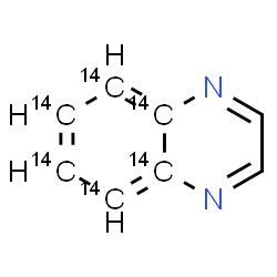 ChemSpider 2D Image | (4a,5,6,7,8,8a-~14~C_6_)Quinoxaline | C214C6H6N2
