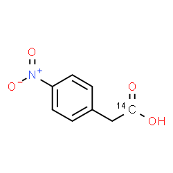ChemSpider 2D Image | (4-Nitrophenyl)(1-~14~C)acetic acid | C714CH7NO4