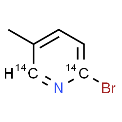 ChemSpider 2D Image | 2-Bromo-5-methyl(2,6-~14~C_2_)pyridine | C414C2H6BrN