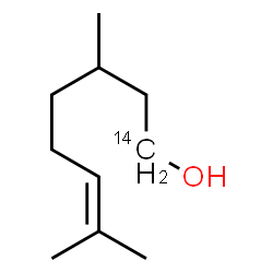 ChemSpider 2D Image | 3,7-Dimethyl(1-~14~C)-6-octen-1-ol | C914CH20O