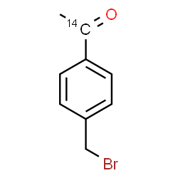 ChemSpider 2D Image | 1-[4-(Bromomethyl)phenyl](1-~14~C)ethanone | C814CH9BrO