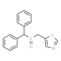 ChemSpider 2D Image | 5-{[(Diphenylmethyl)sulfinyl]methyl}-1,3-thiazole | C17H15NOS2