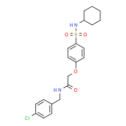 ChemSpider 2D Image | N-(4-Chlorobenzyl)-2-[4-(cyclohexylsulfamoyl)phenoxy]acetamide | C21H25ClN2O4S