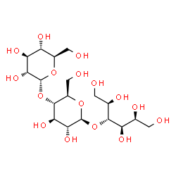 ChemSpider 2D Image | alpha-D-Glucopyranosyl-(1->4)-beta-D-glucopyranosyl-(1->4)-D-glucitol | C18H34O16