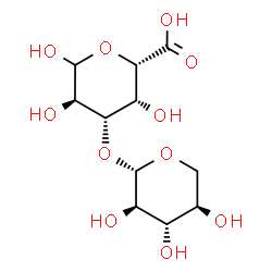 ChemSpider 2D Image | 3-O-beta-D-Xylopyranosyl-D-galactopyranuronic acid | C11H18O11