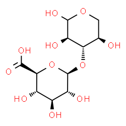 ChemSpider 2D Image | 3-O-beta-D-Glucopyranuronosyl-D-xylopyranose | C11H18O11