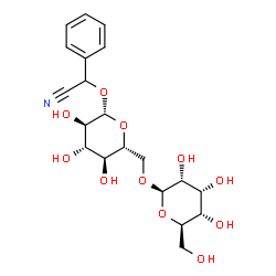 ChemSpider 2D Image | {[6-O-(beta-D-Allopyranosyl)-beta-D-glucopyranosyl]oxy}(phenyl)acetonitrile | C20H27NO11