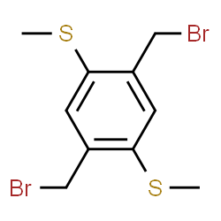 ChemSpider 2D Image | 1,4-Bis(bromomethyl)-2,5-bis(methylsulfanyl)benzene | C10H12Br2S2