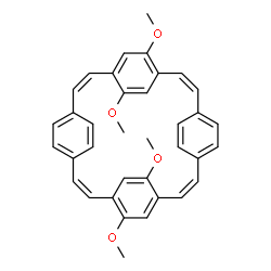 ChemSpider 2D Image | (2Z,8Z,14Z,20Z)-5,17,27,31-Tetramethoxypentacyclo[20.2.2.2~4,7~.2~10,13~.2~16,19~]dotriaconta-1(24),2,4,6,8,10,12,14,16,18,20,22,25,27,29,31-hexadecaene | C36H32O4