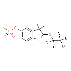 ChemSpider 2D Image | 2-[(~2~H_5_)Ethyloxy]-3,3-dimethyl-2,3-dihydro-1-benzofuran-5-yl methanesulfonate | C13H13D5O5S