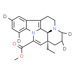 ChemSpider 2D Image | Methyl (3alpha,16alpha)-(10,12,18,19-~2~H_4_)eburnamenine-14-carboxylate | C21H20D4N2O2