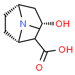 ChemSpider 2D Image | (1S,3S,5R)-3-Hydroxy-8-methyl-8-azabicyclo[3.2.1]octane-2-carboxylic acid | C9H15NO3